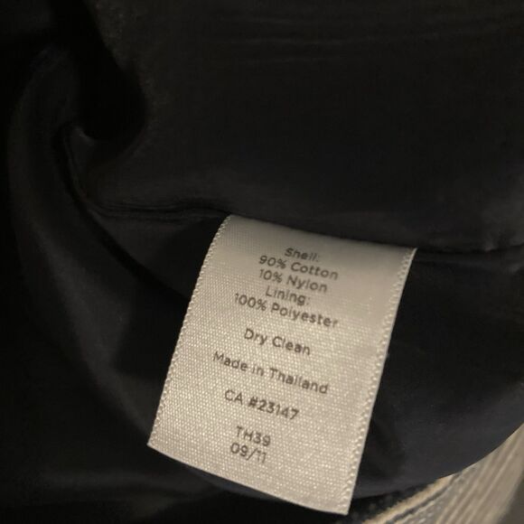 TALBOTS white black striped cotton blend straight pencil skirt 6 - Picture 7 of 7